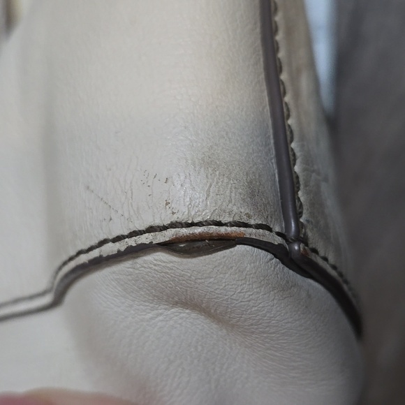 VINTAGE BANANA REPUBLIC LEATHER BAG OFF WHITE - Picture 17 of 17